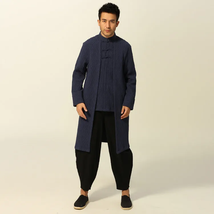 100% Cotton 2-piece Bodycon Chinese Coat Kung Fu Suit