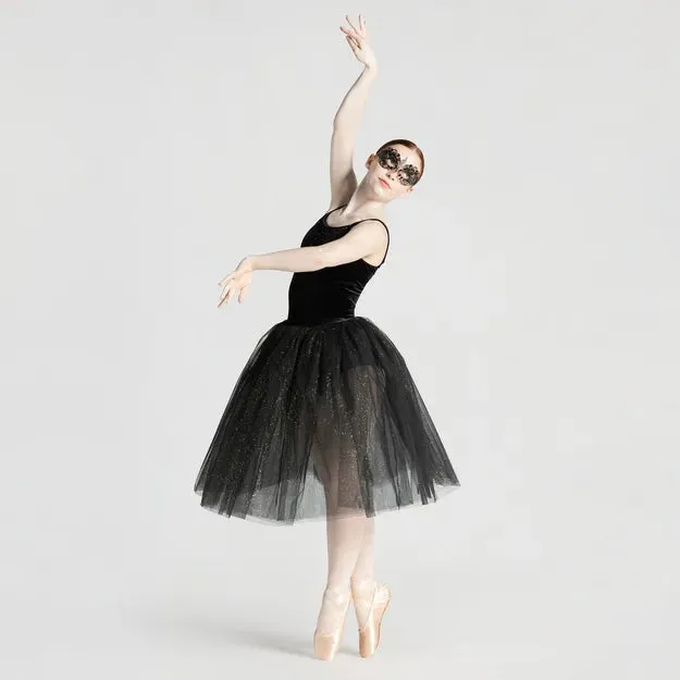 1st Position Black Velour Twinkle Net Romantic Tutu