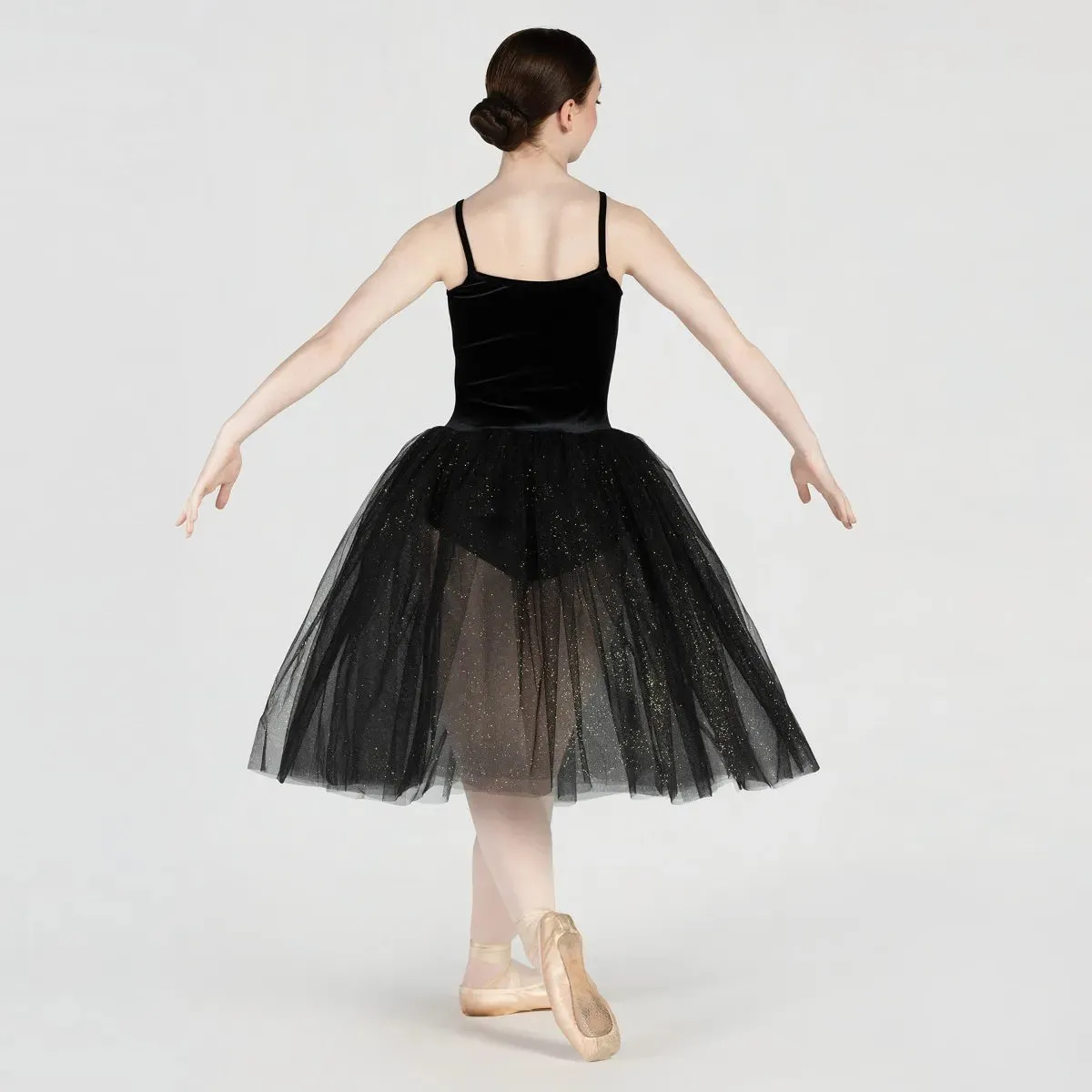 1st Position Black Velour Twinkle Net Romantic Tutu