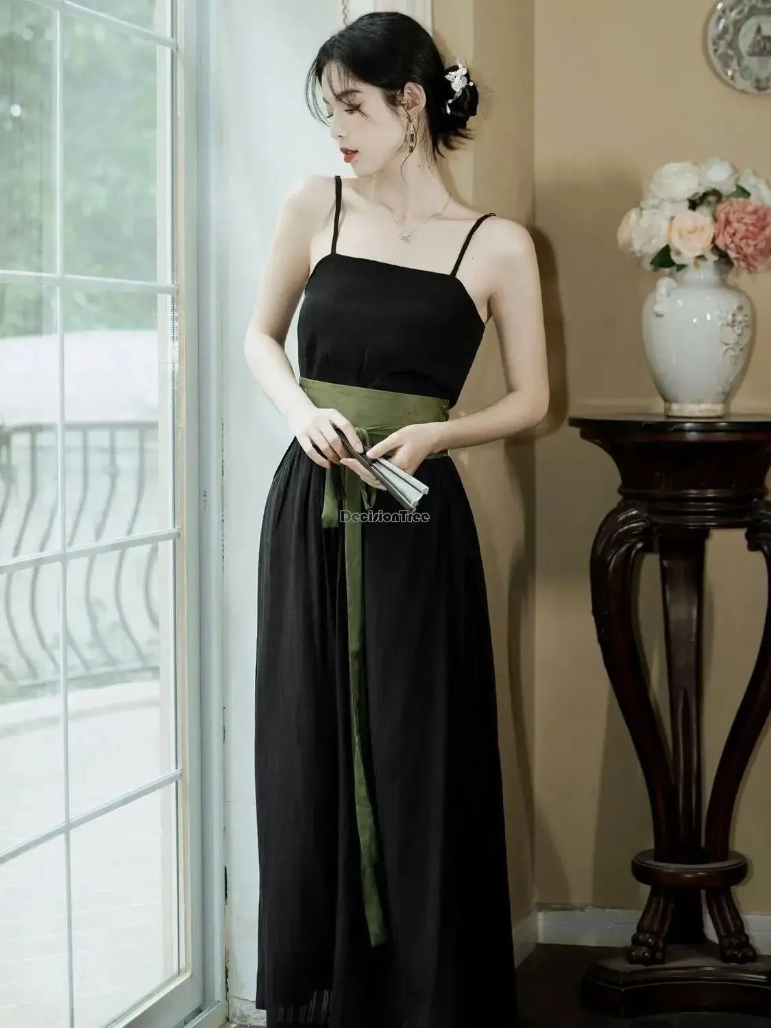 2023 new chinese retro style ancient song dynasty hanfu three pieces set spring summer women daily elegant casual hanfu set s383