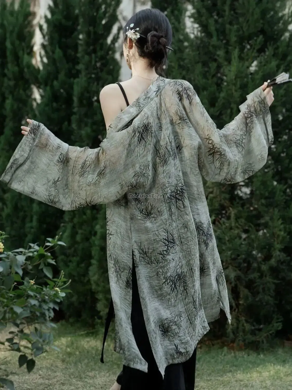 2023 new chinese retro style ancient song dynasty hanfu three pieces set spring summer women daily elegant casual hanfu set s383