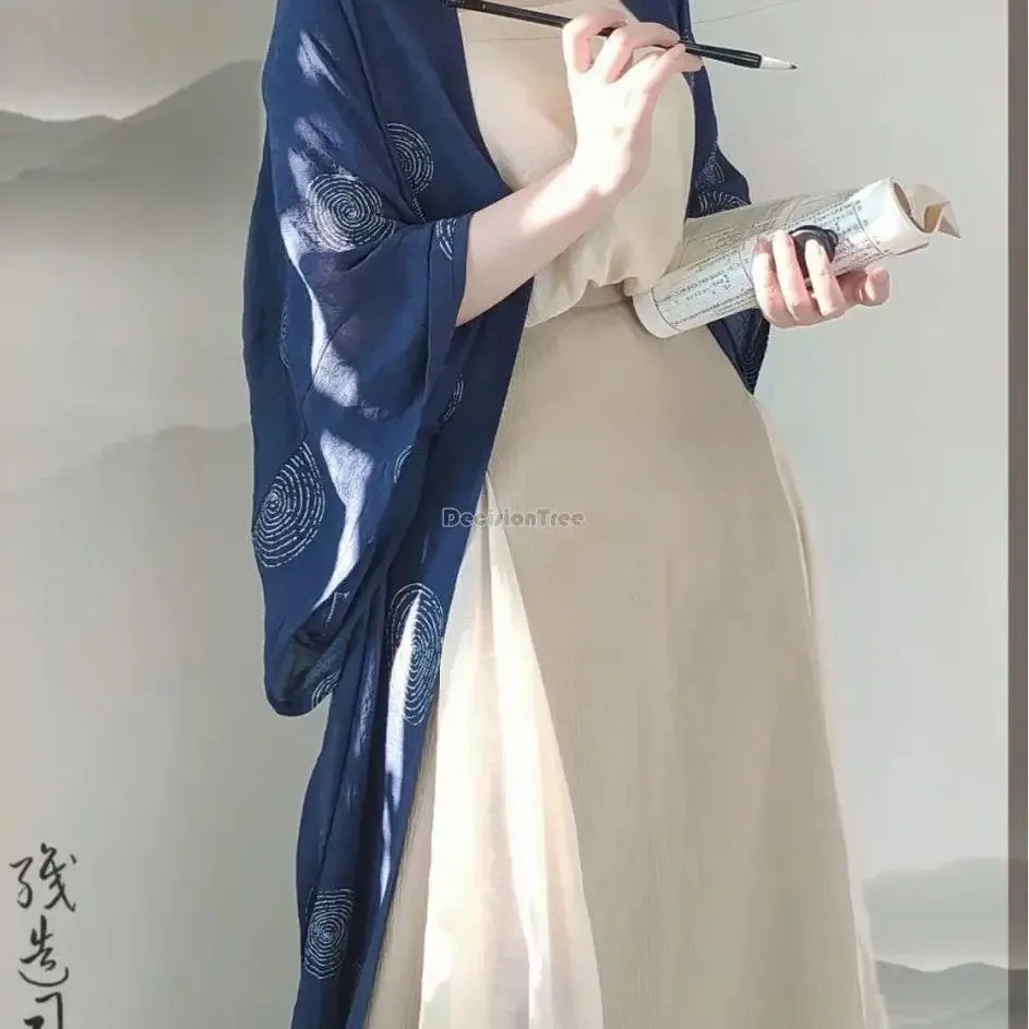 2023 summer new hanfu chinese ancient song dynasty women clothes daily loose casual improved three pieces elegant hanfu set s369