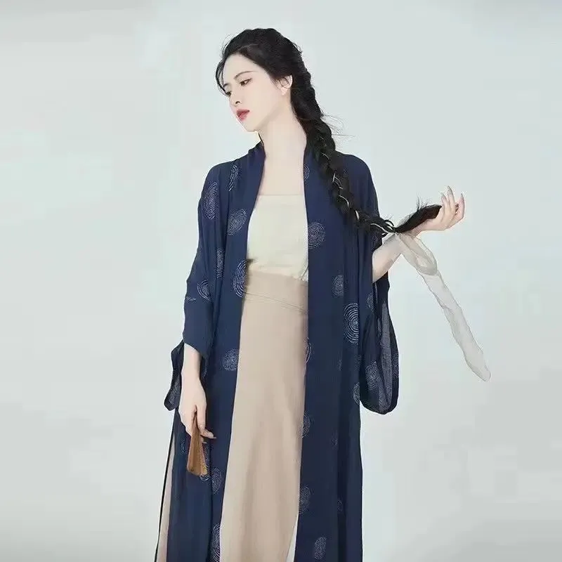 2023 summer new hanfu chinese ancient song dynasty women clothes daily loose casual improved three pieces elegant hanfu set s369