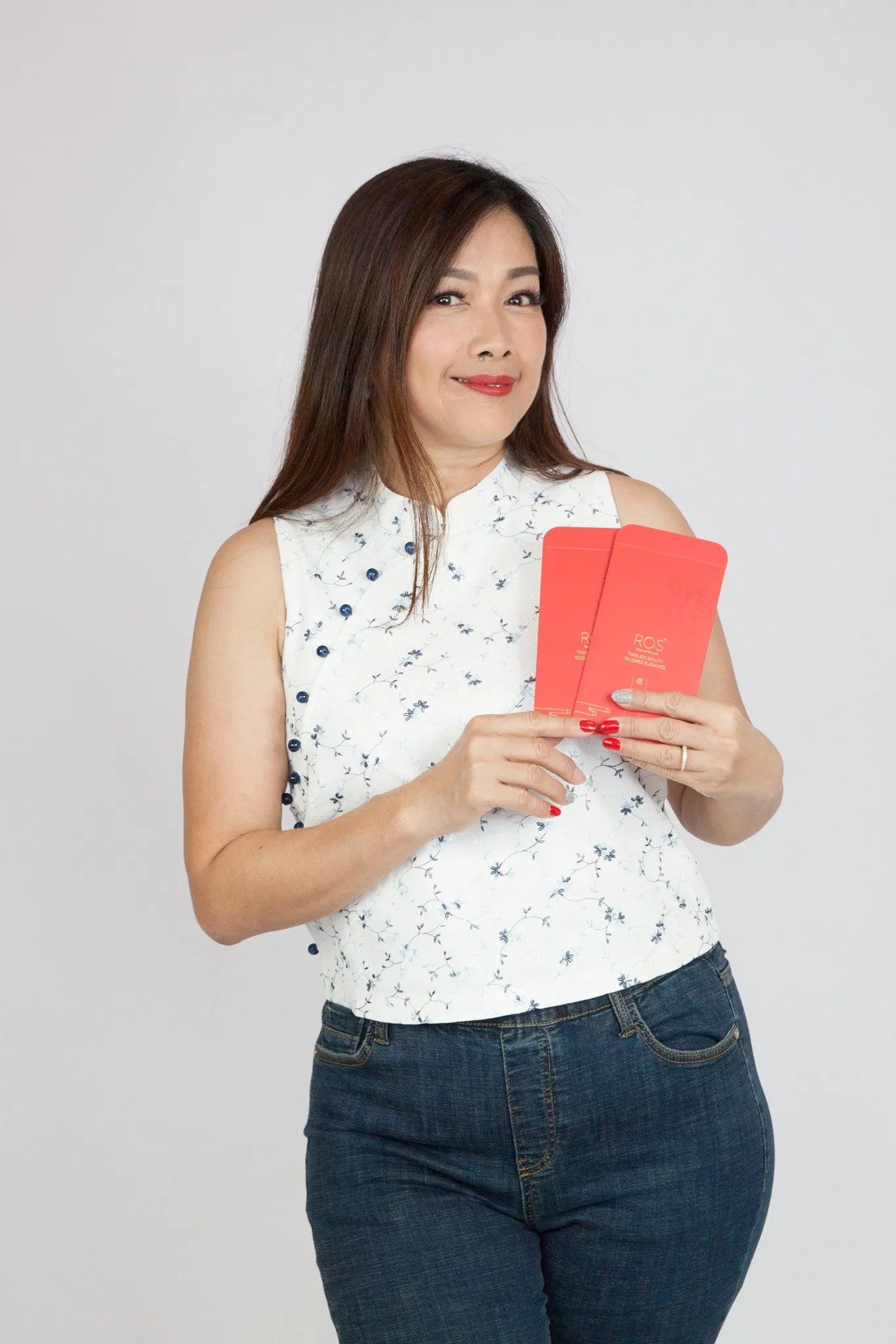 3D Floral Patterned Cheongsam Top