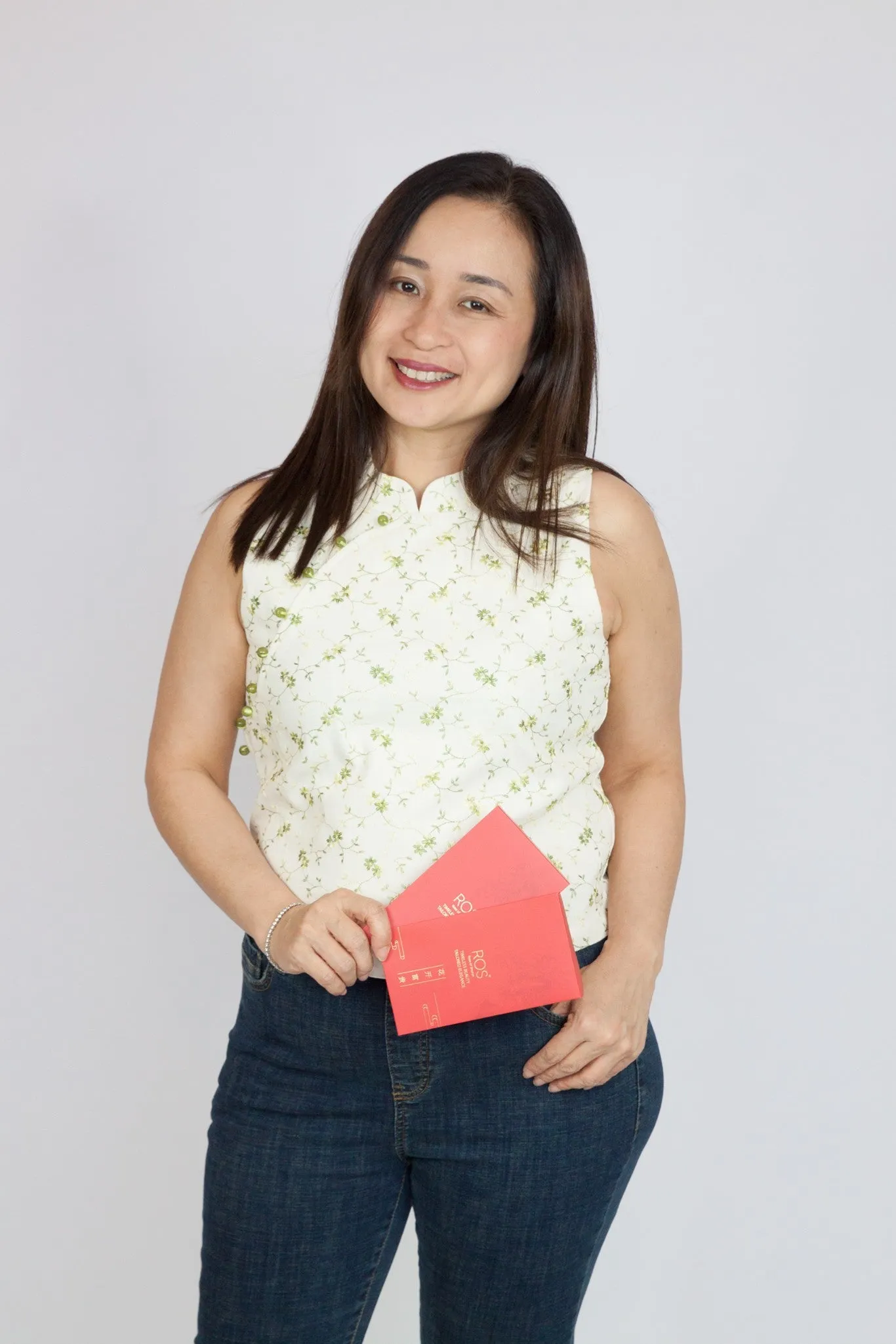 3D Floral Patterned Cheongsam Top