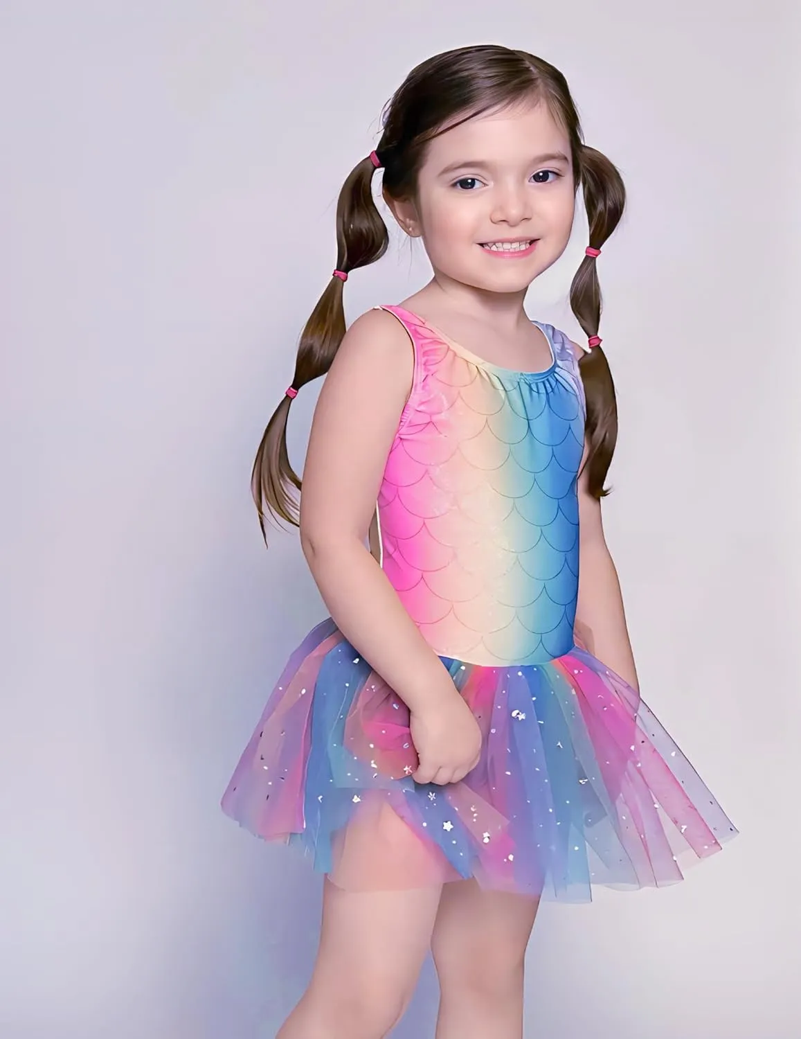 Arshiner Girls Dance Tutu Dress Sparkly Sequin Ballet Cross Back Dresses