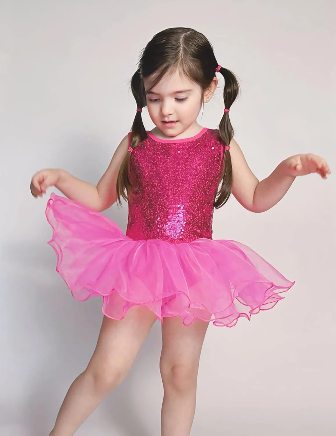 Arshiner Girls Dance Tutu Dress Sparkly Sequin Ballet Cross Back Dresses