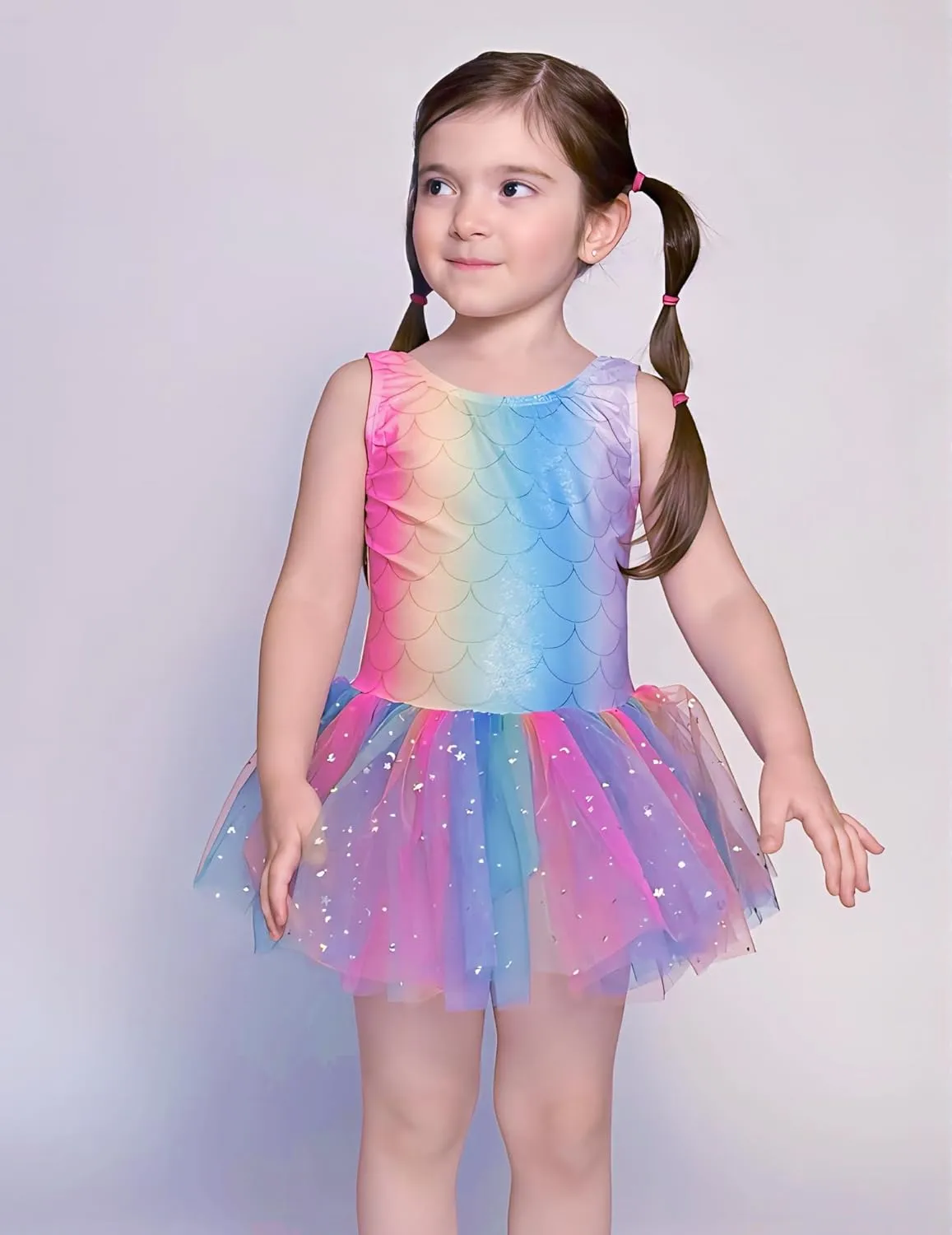 Arshiner Girls Dance Tutu Dress Sparkly Sequin Ballet Cross Back Dresses