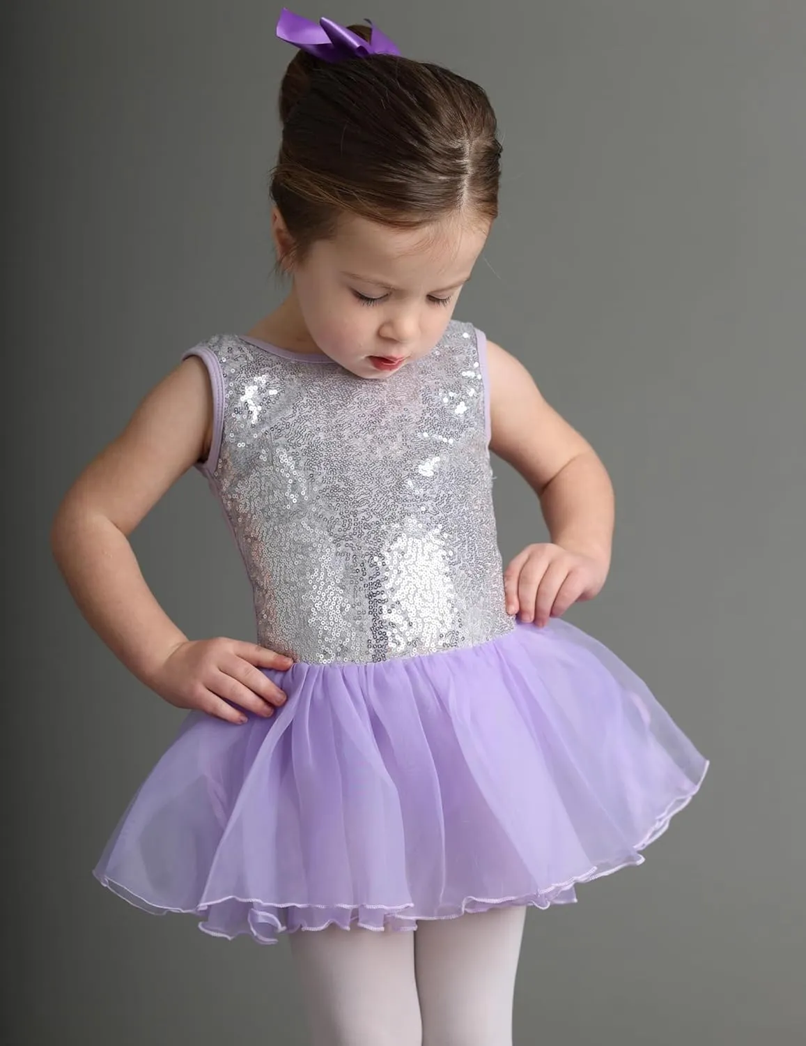 Arshiner Girls Dance Tutu Dress Sparkly Sequin Ballet Cross Back Dresses