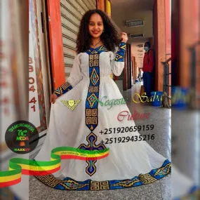 Blue mixed dress Negeste Saba