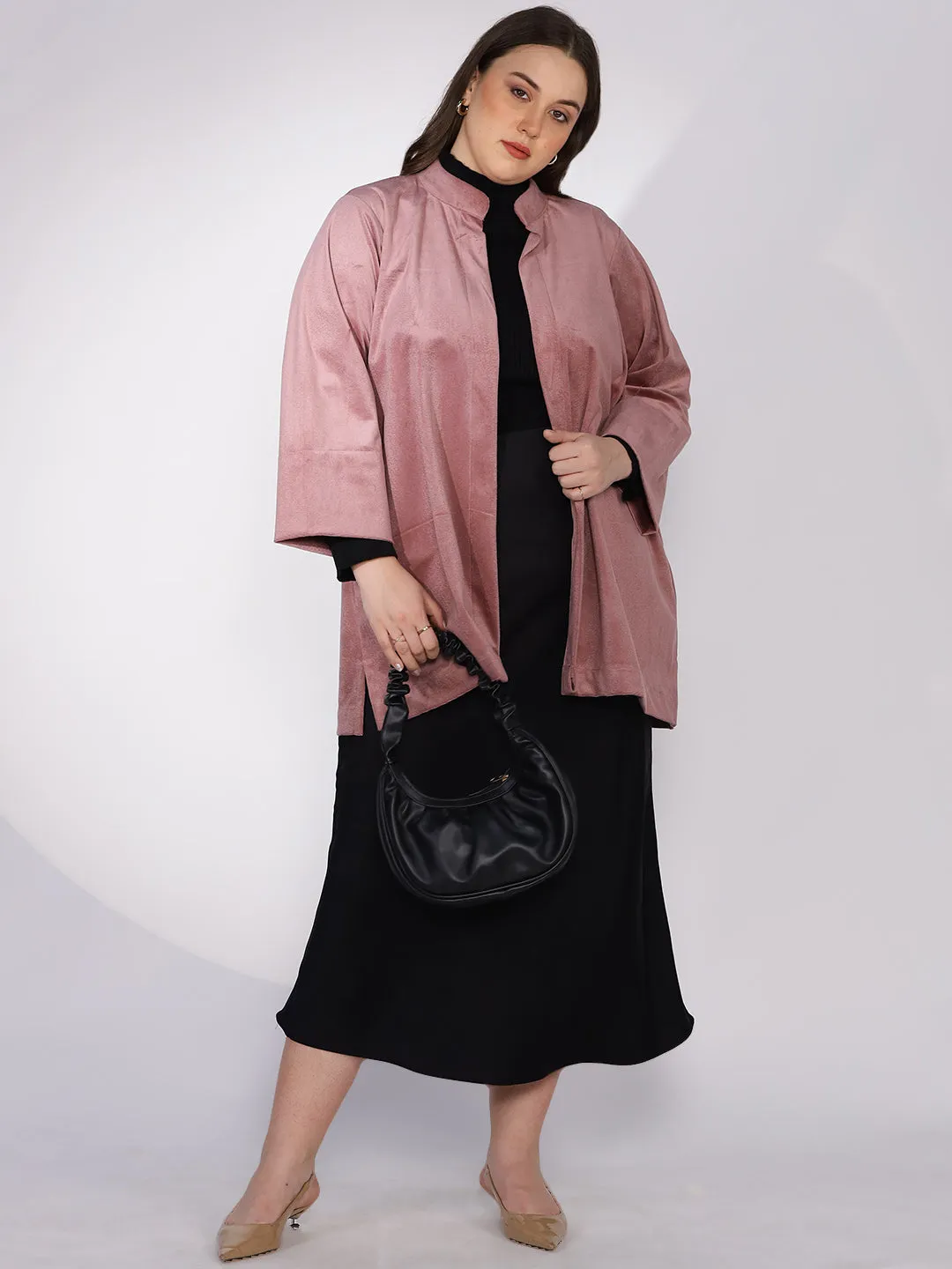 Blush Suede Short Jacket