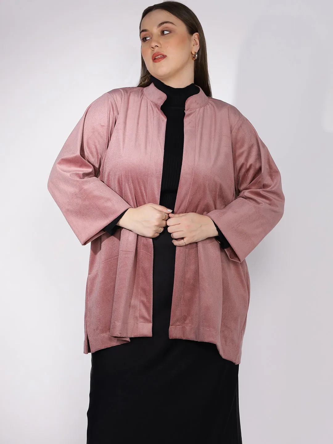 Blush Suede Short Jacket