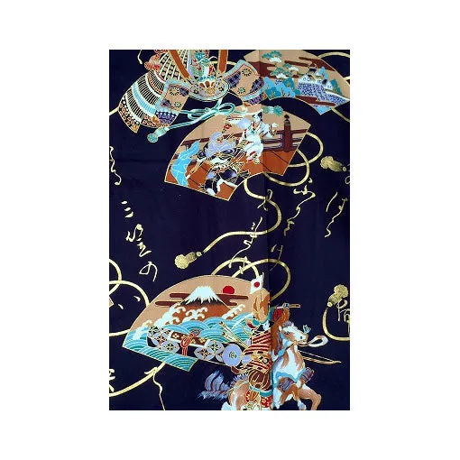 Boys' Yukata: Samurai Warrior (Cotton Satin)