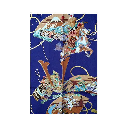Boys' Yukata: Samurai Warrior (Cotton Satin)