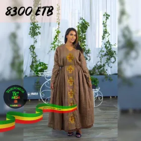 Brown meskel dress