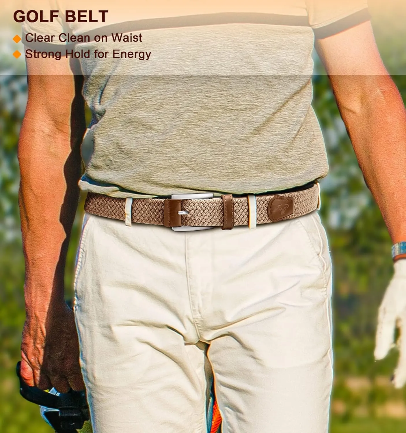 BULLIANT Stretch Belt Men,Mens Gift Woven Braided Web Belt 1 3/8 for Golf Casual Pants Shirts Jeans