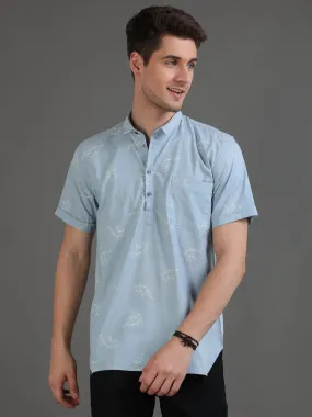 Chambrosaur Half Sleeves Kurta Shirt