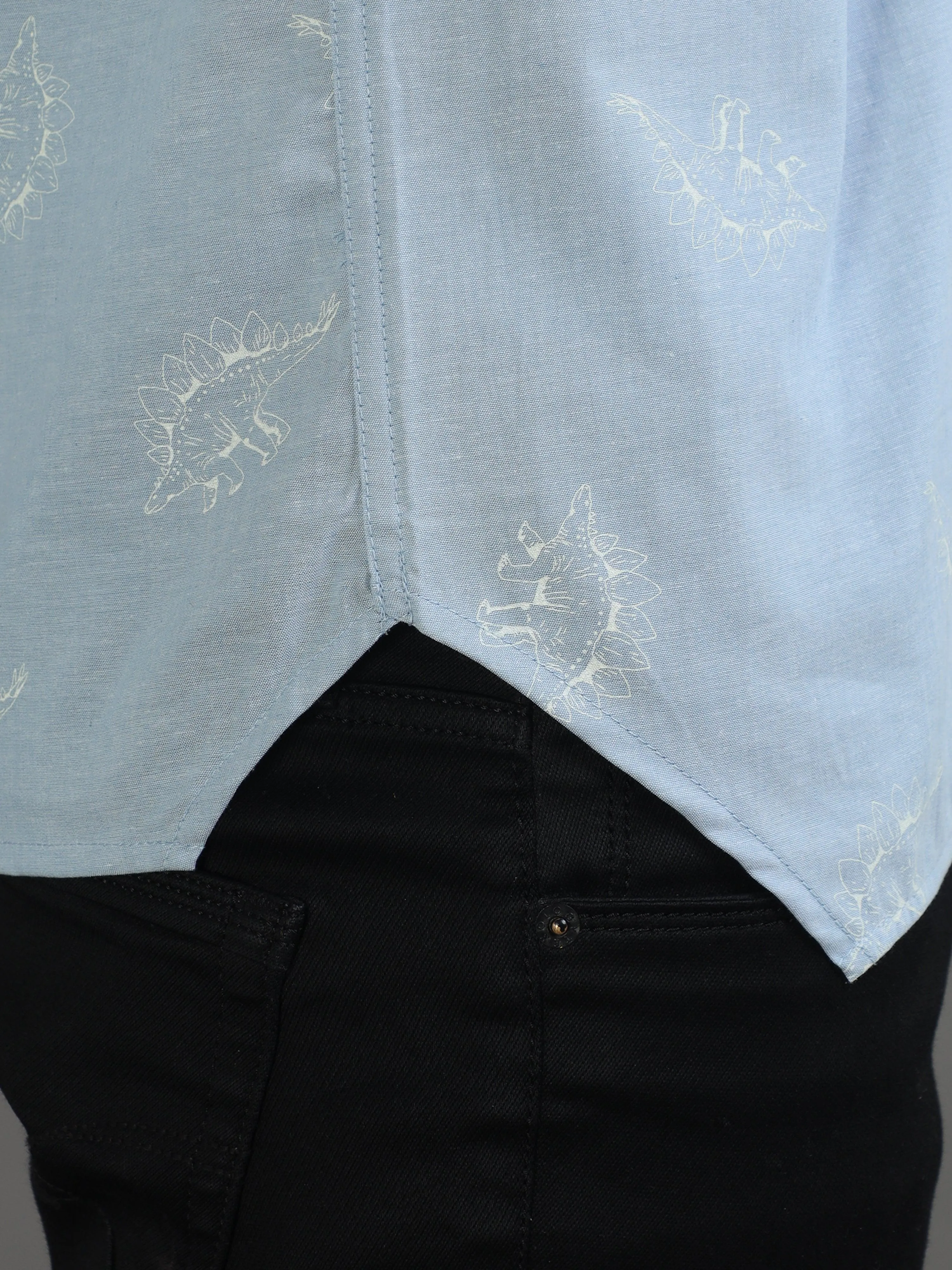 Chambrosaur Half Sleeves Kurta Shirt