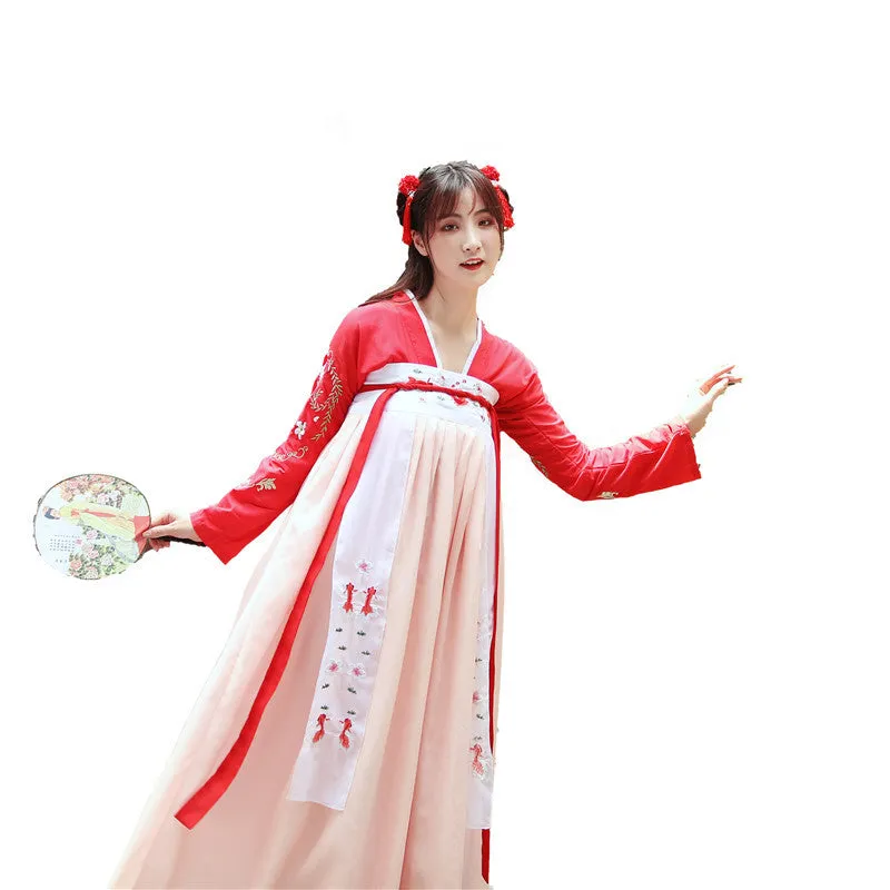 Chinese Traditional Dress Embroidered Chest-High Dress