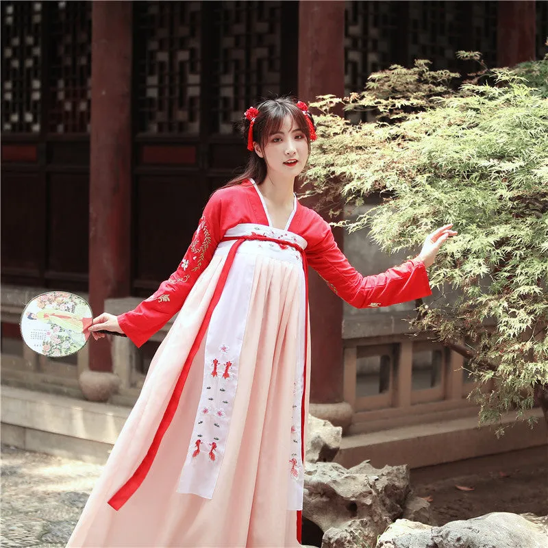 Chinese Traditional Dress Embroidered Chest-High Dress