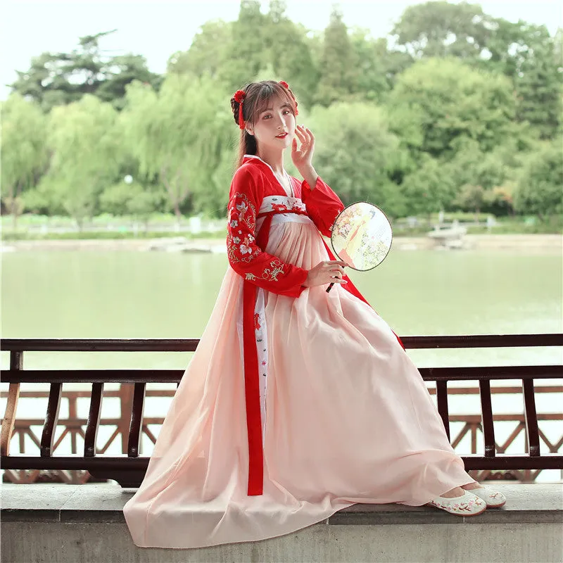Chinese Traditional Dress Embroidered Chest-High Dress