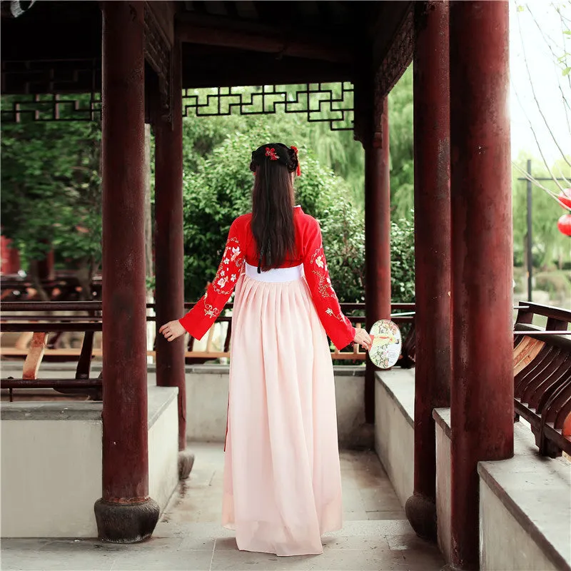 Chinese Traditional Dress Embroidered Chest-High Dress