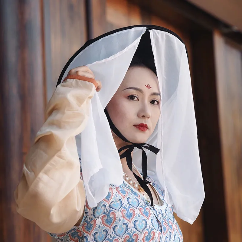 Chu Tang 初唐 Early Tang Weimao Veiled Brim Square Top Hat