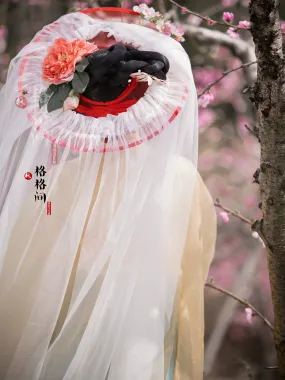 Chuan Zhu 串珠 Pearl Beads Tang Dynasty Modernized Weimao Veiled Hat