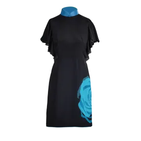 【CINÉMAROSE】100% Silk Cheongsam (Ruffle Sleeve)