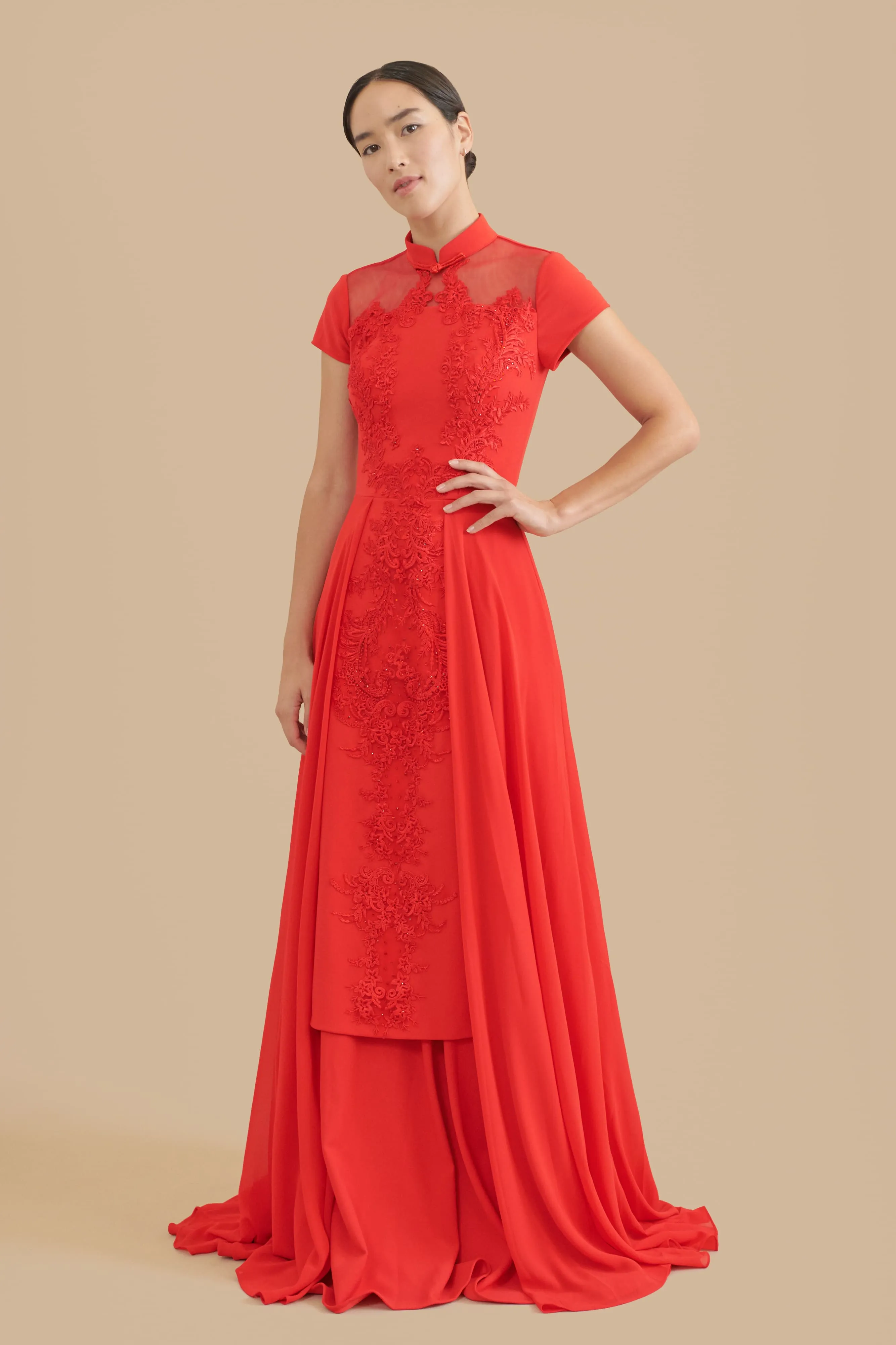 Connie Bespoke Dress | Red Chinese Wedding Dress