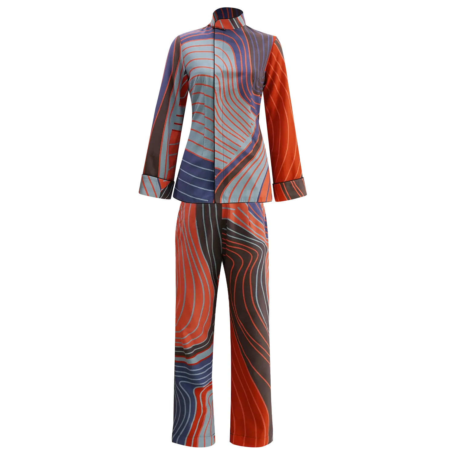 【CONTOUR HK】100% Silk Mini Tang Jacket (slanted front Opening)
