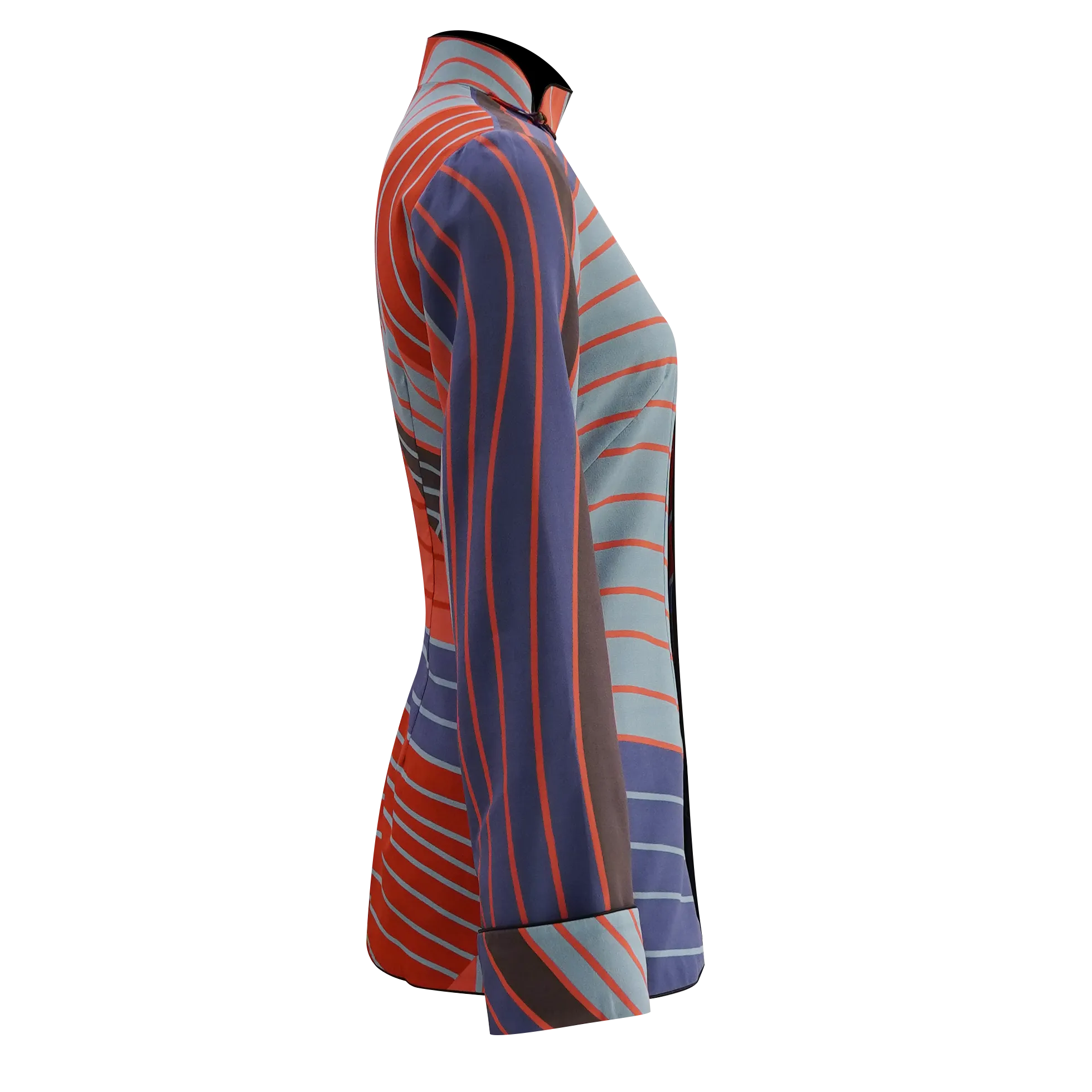【CONTOUR HK】100% Silk Mini Tang Jacket (slanted front Opening)