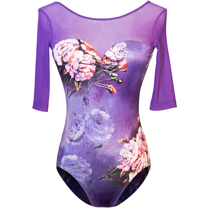 Crew Neck Half Sleeve Ballet Leotard