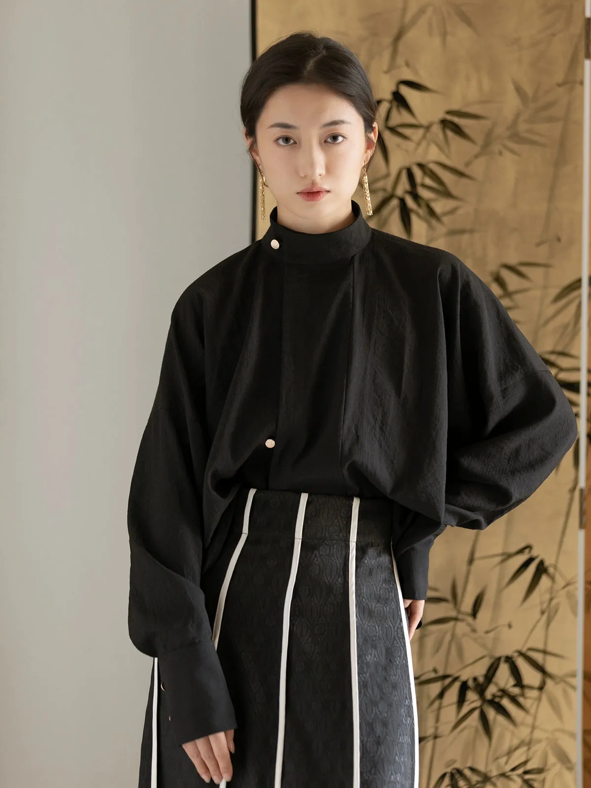 CUI 萃 Tang Yuanling Button Up Shirt Modern Hanfu
