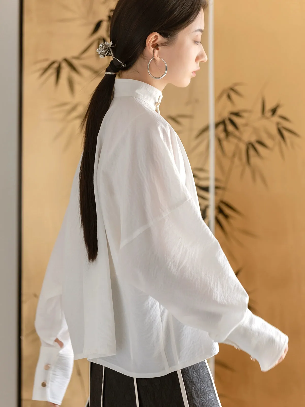CUI 萃 Tang Yuanling Button Up Shirt Modern Hanfu