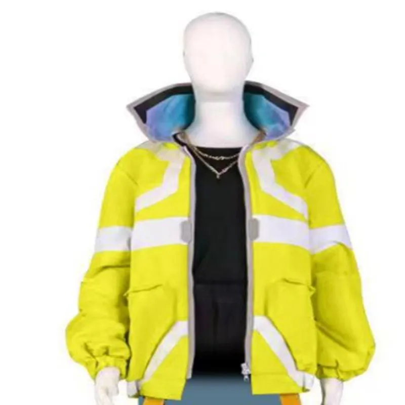 Cyberpunk Edgerunners David Cosplay Costume Yellow Jacket Outfit Halloween Carnival Suit