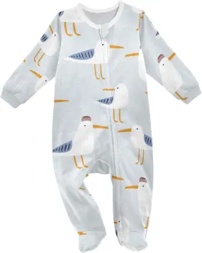 Dogs Funny Pets Baby One-Piece Footies Long Sleeve Rompers Pajamas Zip Front Pjs for Boys Girls kids 3M