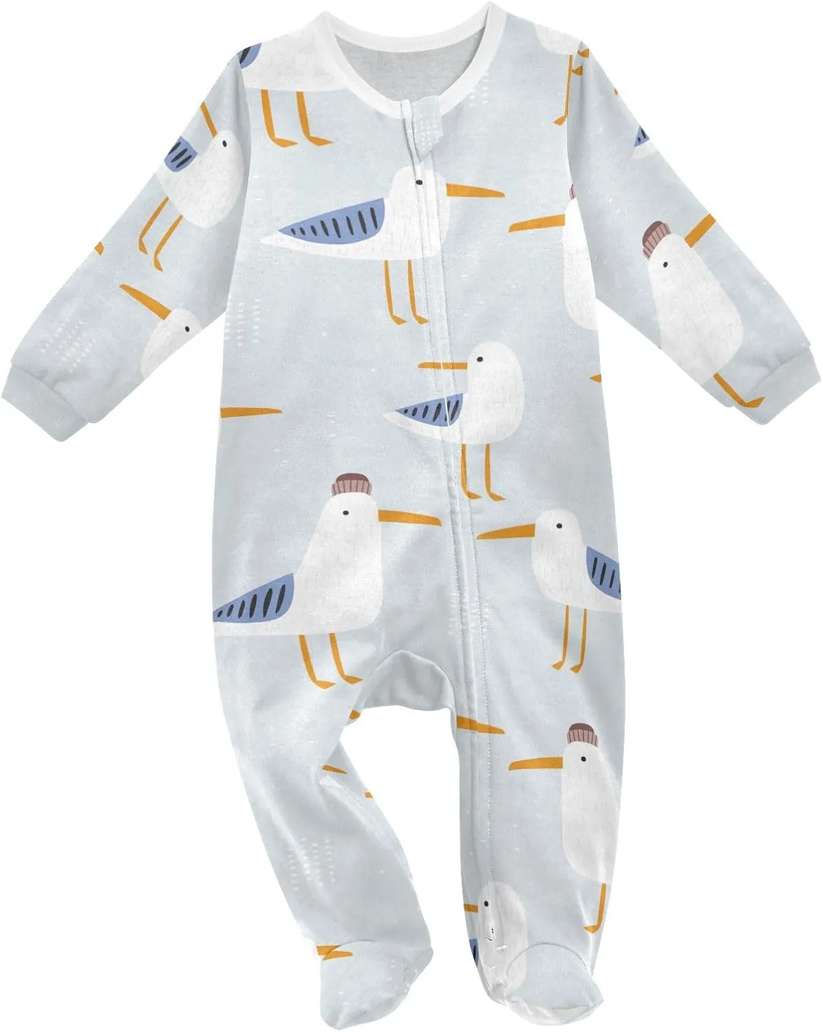 Dogs Funny Pets Baby One-Piece Footies Long Sleeve Rompers Pajamas Zip Front Pjs for Boys Girls kids 3M