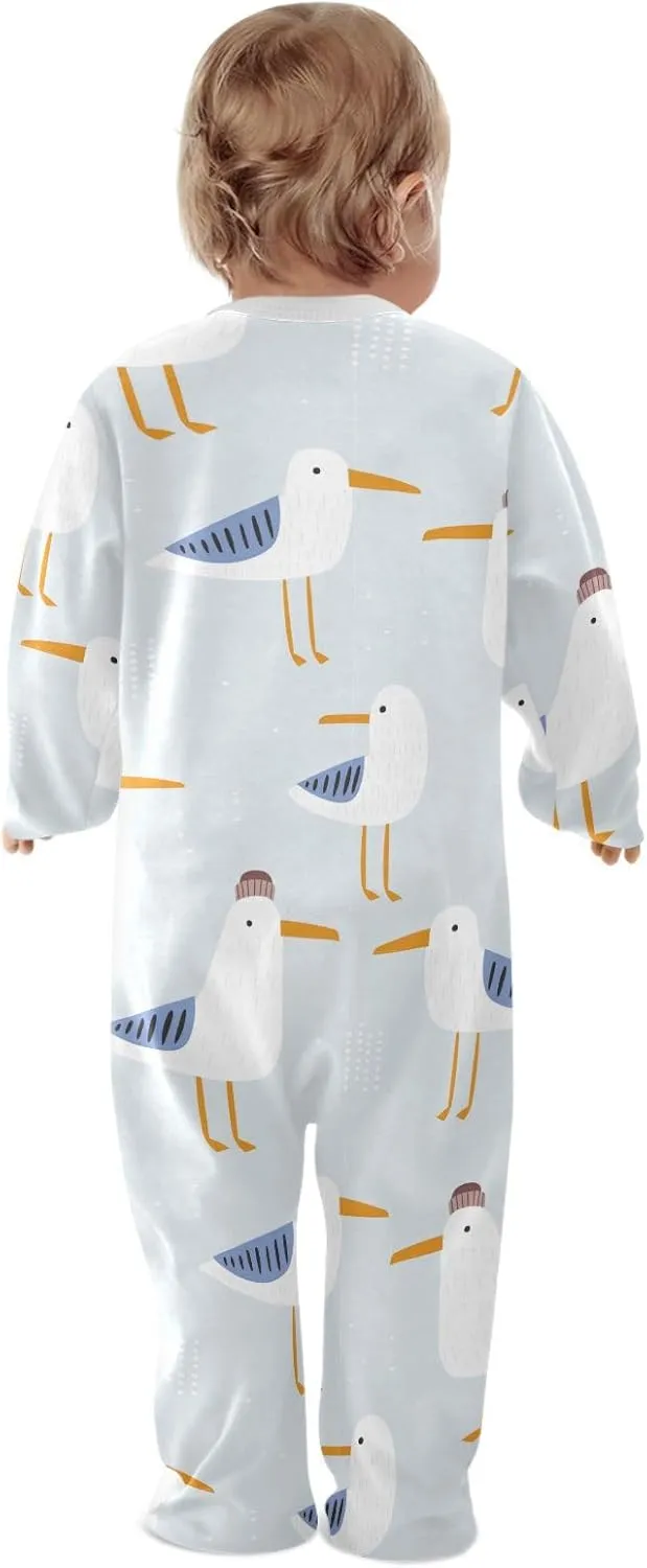 Dogs Funny Pets Baby One-Piece Footies Long Sleeve Rompers Pajamas Zip Front Pjs for Boys Girls kids 3M