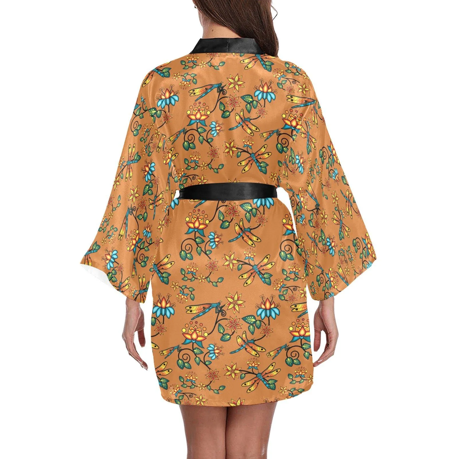 Dragon Lily Sierra Long Sleeve Satin Robe