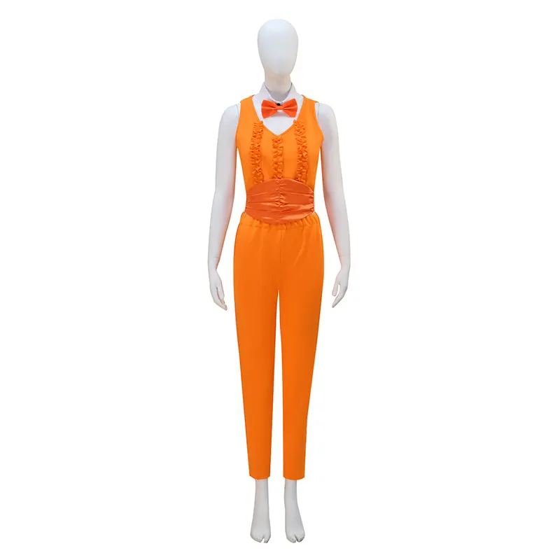 Dumb and Dumber Suit Lloyd Christmas Cosplay Costume Halloween Orange Suit Women Version
