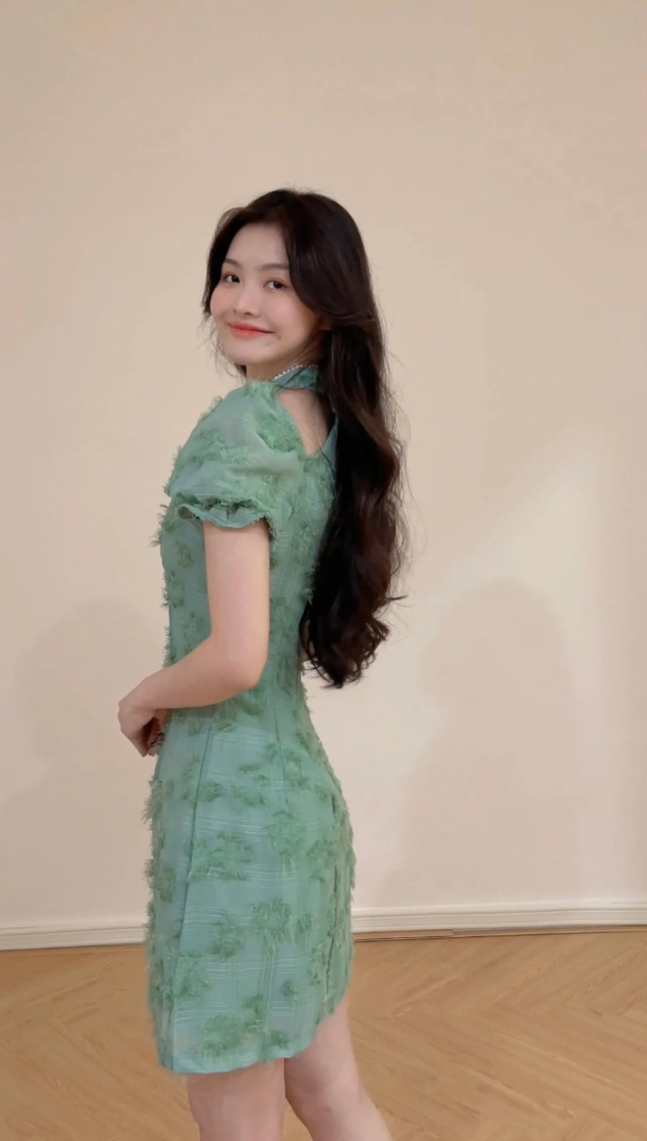 ELEGANT GREEN CHEONGSAM
