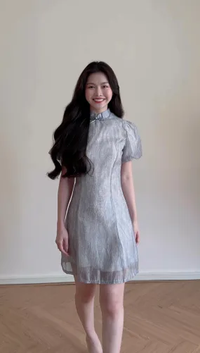 ELEGANT LIGHT GREY CHEONGSAM