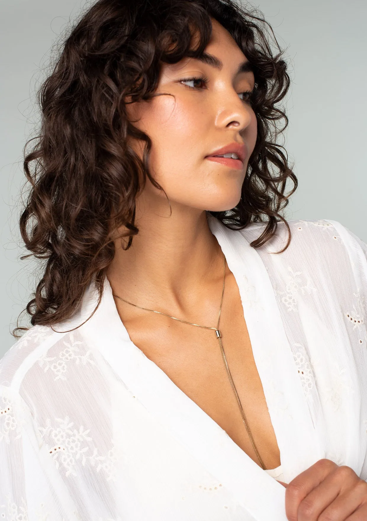 Embroidered Sheer Long Sleeve Tie Front Kimono Top