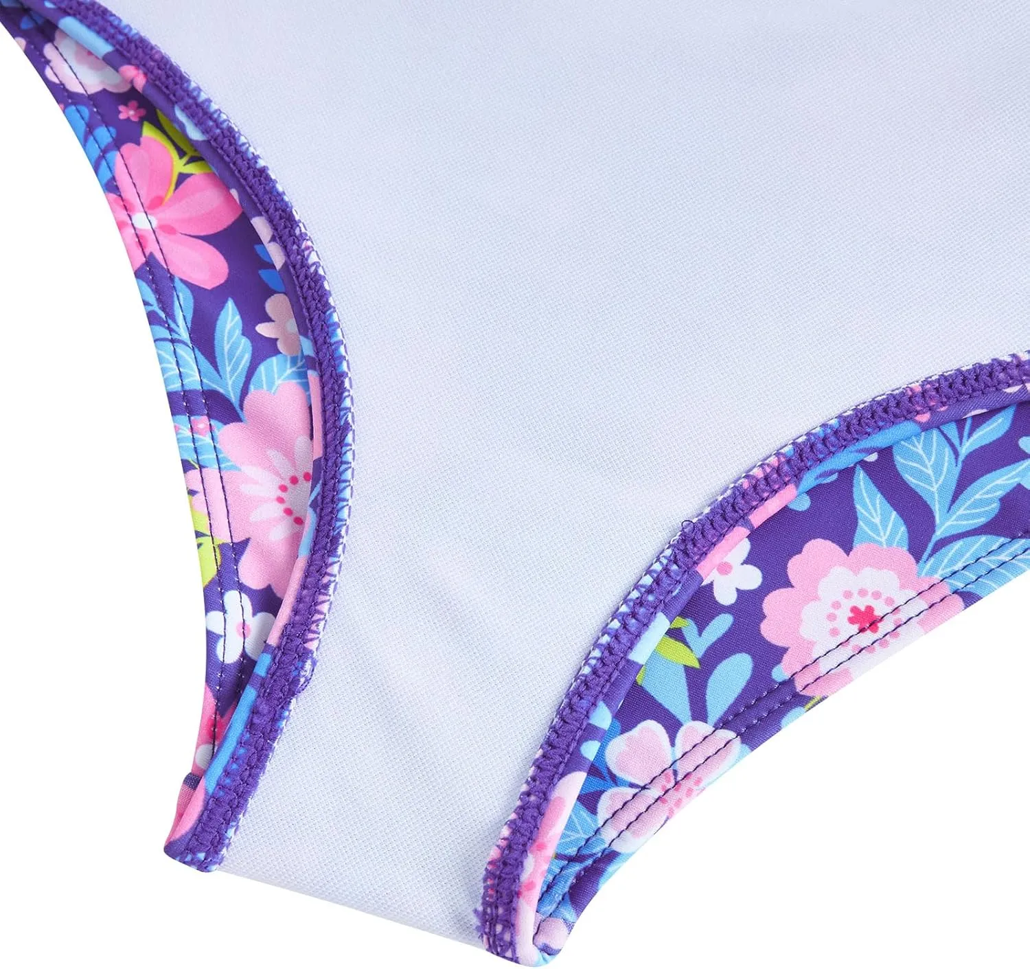 Enlifety Girls Swimsuit 3 Piece Bikini Bathing Suit Quick Dry Swimwear Sun Protection Cover-Up Sets 5-12 Years