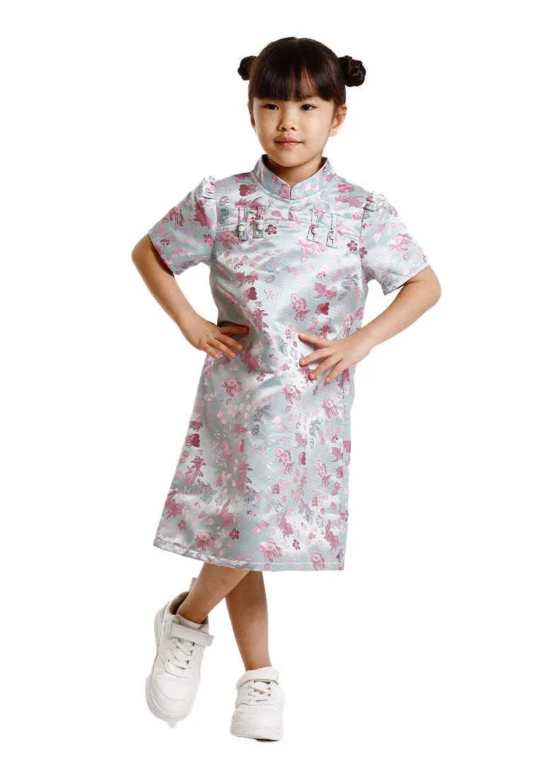 Forest Jacquard Cheongsam Mother and Daughter Cheongsam Set | CNY 2025 Family Wear - 885092, FK885092