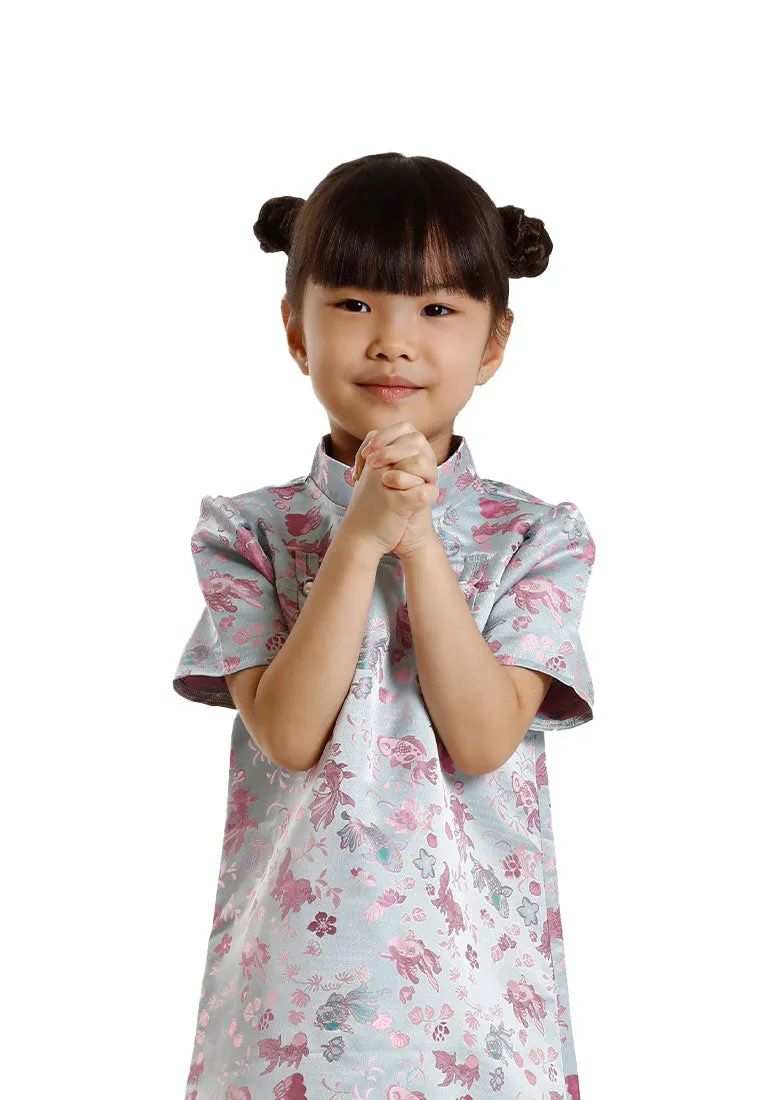 Forest Jacquard Cheongsam Mother and Daughter Cheongsam Set | CNY 2025 Family Wear - 885092, FK885092