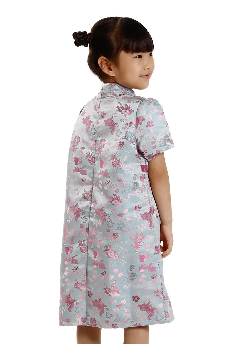 Forest Jacquard Cheongsam Mother and Daughter Cheongsam Set | CNY 2025 Family Wear - 885092, FK885092