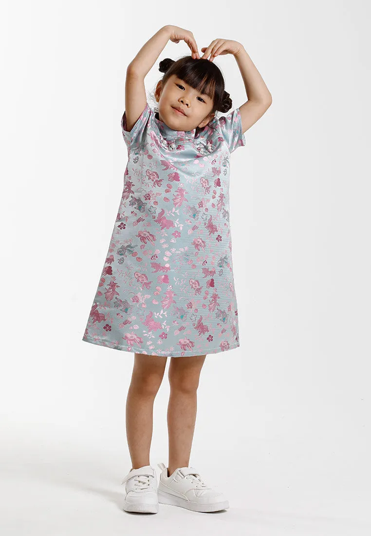 Forest Jacquard Cheongsam Mother and Daughter Cheongsam Set | CNY 2025 Family Wear - 885092, FK885092
