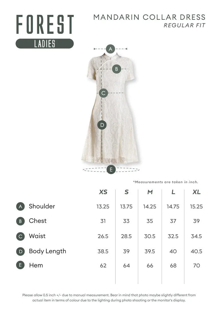 Forest Ladies Lace Cheongsam Dress Women Fit & Flare Cheongsam - 885087